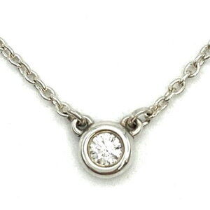 Tiffany Co By the Yard Necklace Diamond Silver